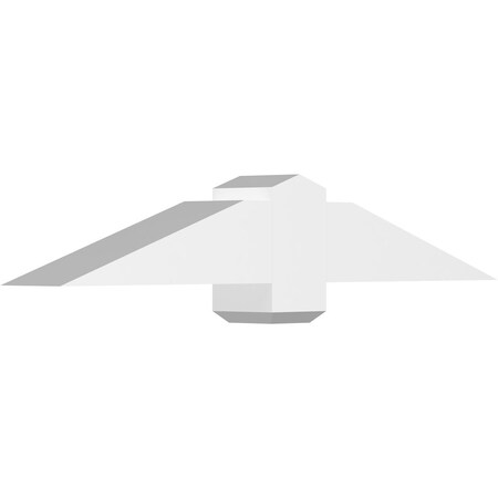 Ekena Millwork Eugene Architectural Grade PVC Gable Bracket, 48"W x 8"H x 6"D x 6"F, 4/12 Pitch GBP048X08X0606EUG00